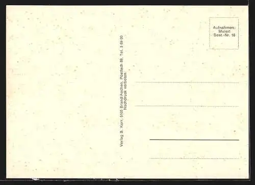 AK Bardenberg, Teichpartie mit Kirche, Krankenhaus und Wasserturm, Wurmtal