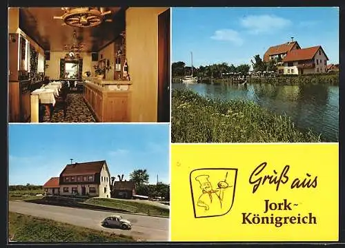 AK Jork-Königreich, Die Gaststätte Johann Hintze mit Innenansicht