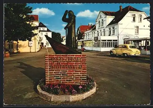 AK Kellenhusen, Ortsname an einer Seemannsstatue, Hotel Erholung