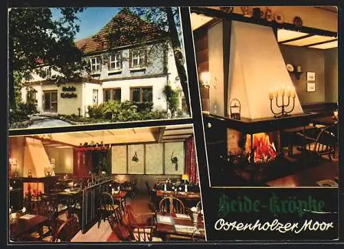 AK Ostenholzer Moor, Hotel-Restaurant Heide-Kröpke mit Innenansicht