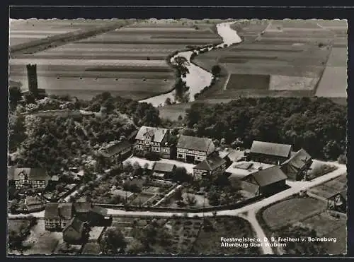 AK Altenburg über Wabern, Forstmeister a. D. B. Freiherr v. Boineburg, Blick vom Flugzeug aus