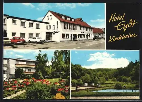 AK Kirchheim / Aulatal, Hotel Eydt, Ortsansichten mit Park