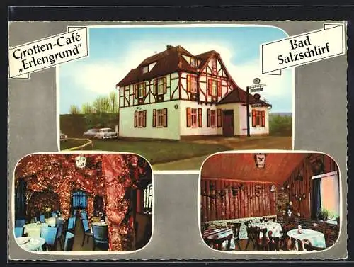 AK Bad Salzschlirf, Grotten-Café Erlengrund, Bes. W. Schöppe