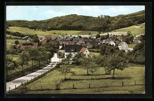 AK Ottlar-Waldeck, Ortsansicht mit Bergpanorama