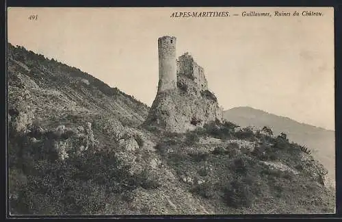 AK Guillaumes /Alpes-Maritimes, Ruines du Château