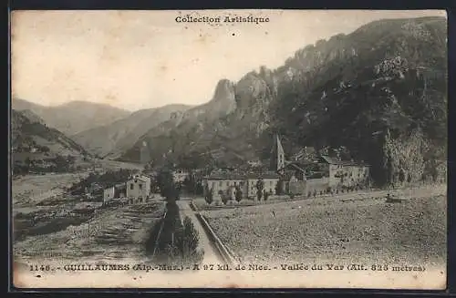 AK Guillaumes /Alp.-Mar., Vallée du Var, Panorama