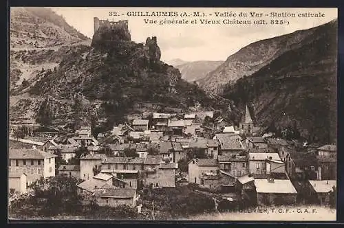 AK Guillaumes, vue générale et le vieux château