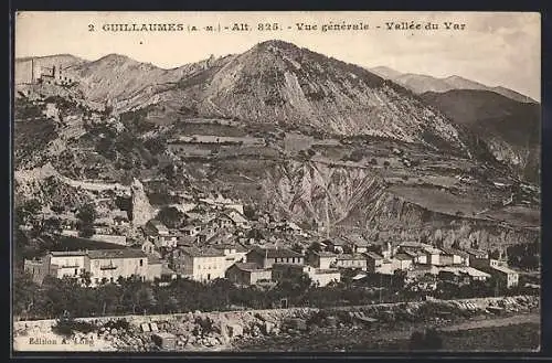 AK Guillaumes, vue générale vallée du Var