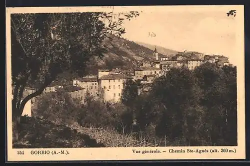 AK Gorbio /A.-M., Vue générale, Chemin Ste-Agnès