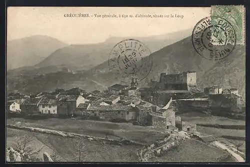 AK Gréoliéres, vue générale, située sur le Loup