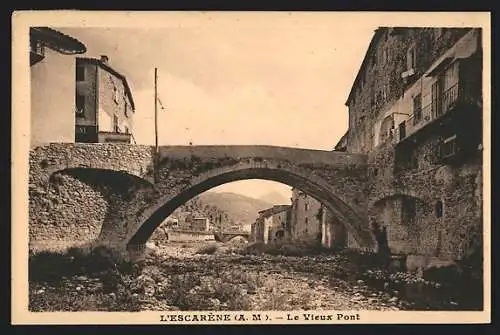 AK L`Escarène /A.-M., Le Vieux Pont