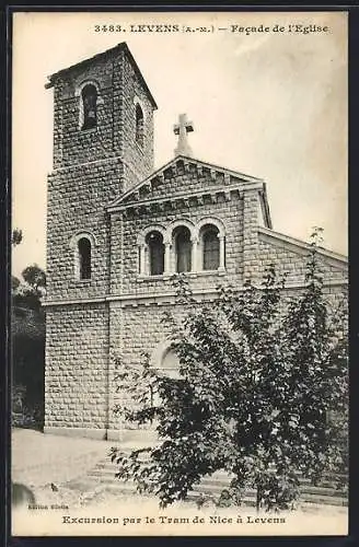 AK Levens /A.-M., Facade de l`Eglise