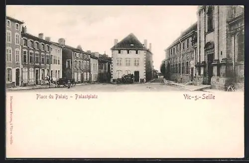 AK Vic-sur-Seille, Place du Palais