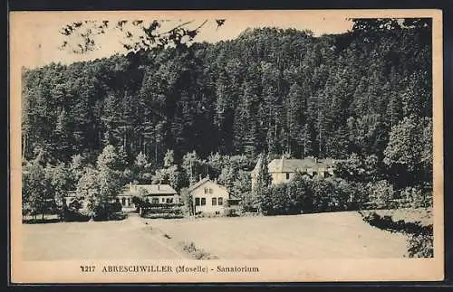 AK Abreschwiller /Moselle, Blick auf das Sanatorium