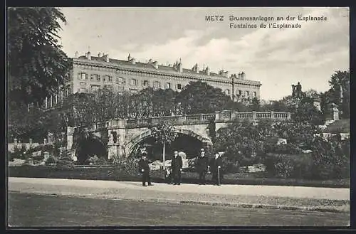 AK Metz, Brunnenanlagen an der Esplanade