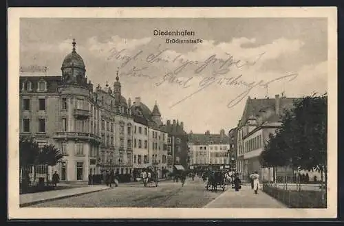 AK Diedenhofen, Hotel St. Hubert an der Brückenstrasse