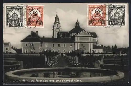AK Zalaegerszeg, Ferenciek temploma a kertböl nezve