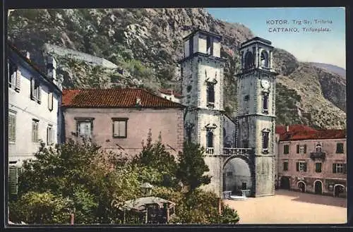 AK Kotor / Cattaro, Trifonplatz, Trg. Sv. Trifuna