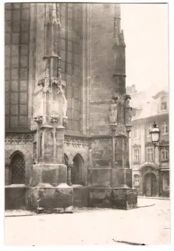 Fotografie W. Apel, Berlin, Ansicht Würzburg, Strasse an der Dom-Rückseite