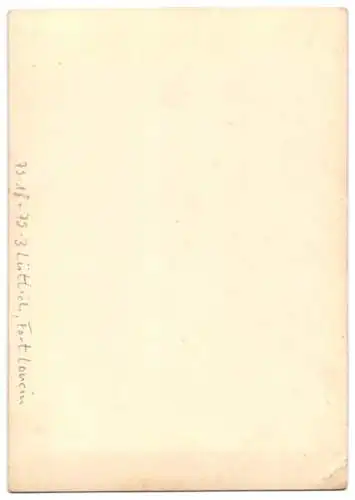 Fotografie Ansicht Lüttich, Fort Loncin nach Beschuss durch schwere Artillerie, 1.WK