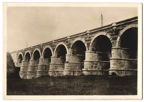 Fotografie unbekannter Fotograf, Ansicht Limburg-Dolhain, Eisenbahn-Viadukt