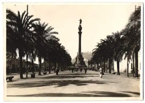 Fotografie Kester & Co., München, Ansicht Barcelona, Kolumbussäule