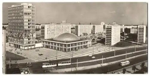 Riesen-AK Berlin, Strassenbahn neben der Kongresshalle am Alexanderplatz