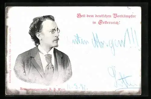 AK Portrait Reichsrathsabgeordneter K. H. Wolf