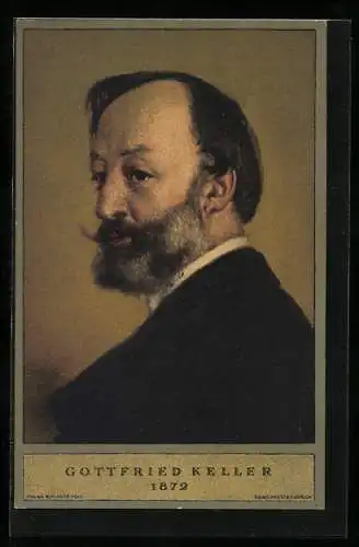 AK Gottfried Keller, 1872, Portrait