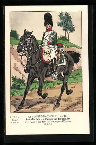 Künstler-AK Les Guides du Prince de Neufchatel, Guide pendant la Campagne d`Espagne 1910-11