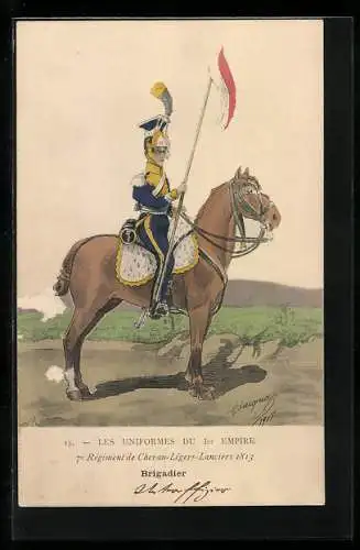 Künstler-AK 7e Régiment de Chevau-Légers-Lanciers 1813, Brigadier