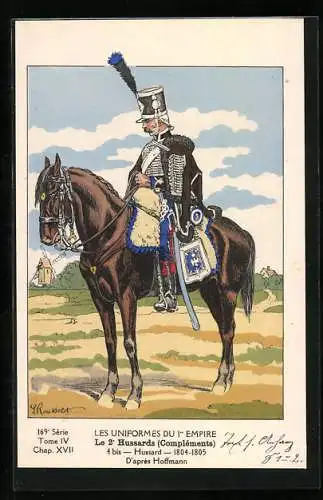 Künstler-AK Le 2e Hussards (Compléments), Hussard 1804-05