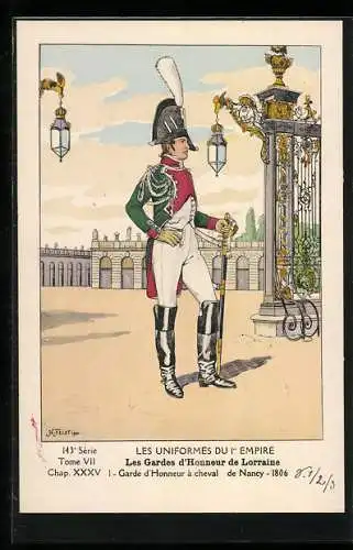 Künstler-AK Les Gardes d`Honneur de Lorraine, Garde d`Honneur à cheval 1806