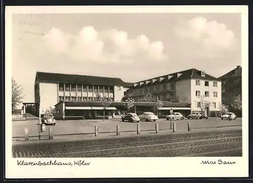 Foto-AK Max Baur: Köln, Klarenbachhaus, Auto VW-Käfer, Volkswagen