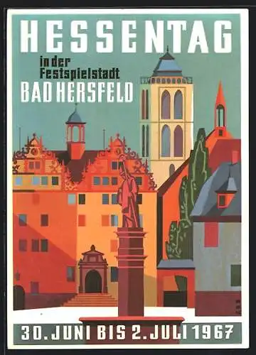 AK Bad Hersfeld, Hessentag 1967, Ortsansicht