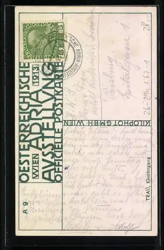 Künstler-AK H. Kalmsteiner: Trau, Klostergang, Adria-Ausstellung 1913 in Wien