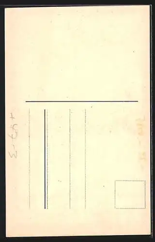 Künstler-AK Freiburg i. B., Abitur 1914, Oberrealschule, Einjährig-Freiwillig, Absolvent mit Reitgerte vor Wegweiser