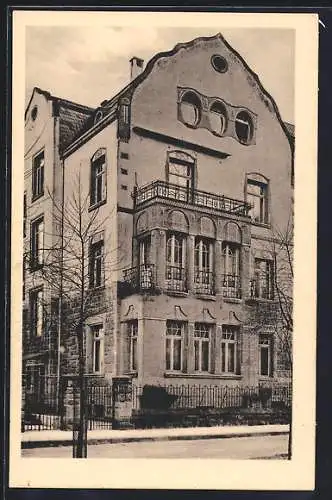 AK Karlsruhe, Haus in der Eisenlohrstrasse, Architekt Prof. H. Billing, Karlsruher Architektur-Postkarte