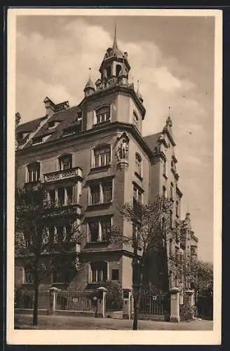 AK München, Pension Austria F. Arwacher, Goethestrasse 49 /1, von der Strasse gesehen