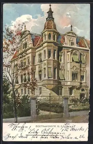 Künstler-AK München, Haus Beethovenstrasse 10