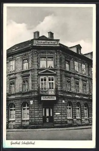 AK Konstanz, Gasthof Scheffelhof J. Emminger, von der Strasse gesehen