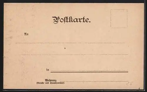 Lithographie Konstanz, Kath. Vereinshaus St. Johann, Aussen- und Innenansicht