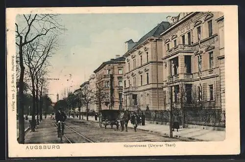 AK Augsburg, Kaiserstrasse, Unterer Theil