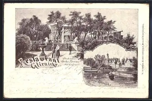 AK Glienicke / Jagdschloss, Restaurant Glienicke, Bes. Gustav Fernau, Schloss