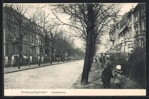 AK Hamburg-Eppendorf, Kinder in der Moltkestrasse