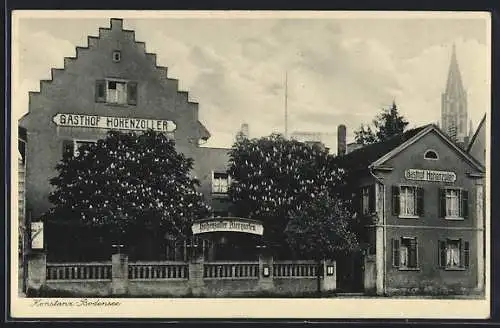 AK Konstanz, Gasthof Hohenzoller mit Biergarten