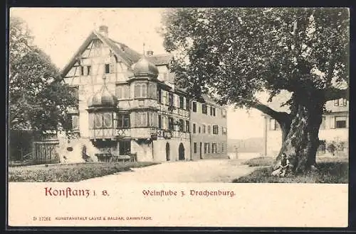 AK Konstanz i. B., Gasthaus Weinstube zur Drachenburg