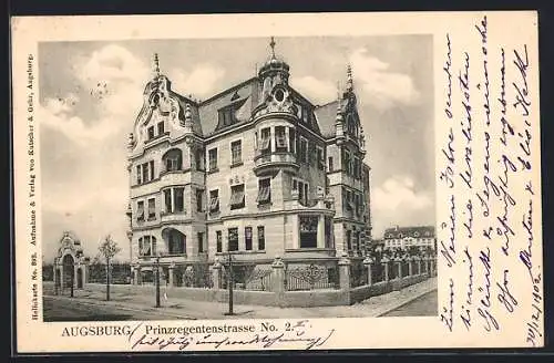 AK Augsburg, Die Villa in der Prinzregentenstrasse 2