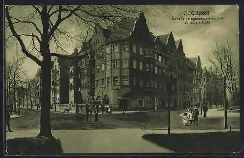 AK Augsburg, Prinzregentenstrasse, Ecke Schäzlerstrasse