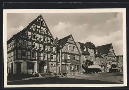 AK Kyritz, Joh.-Seb.-Bach-Strasse, Fachwerkhäuser